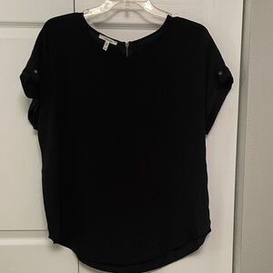 Like New MAURICES Black Short Sleeves Pullover Dressy or Casual Blouse Medium